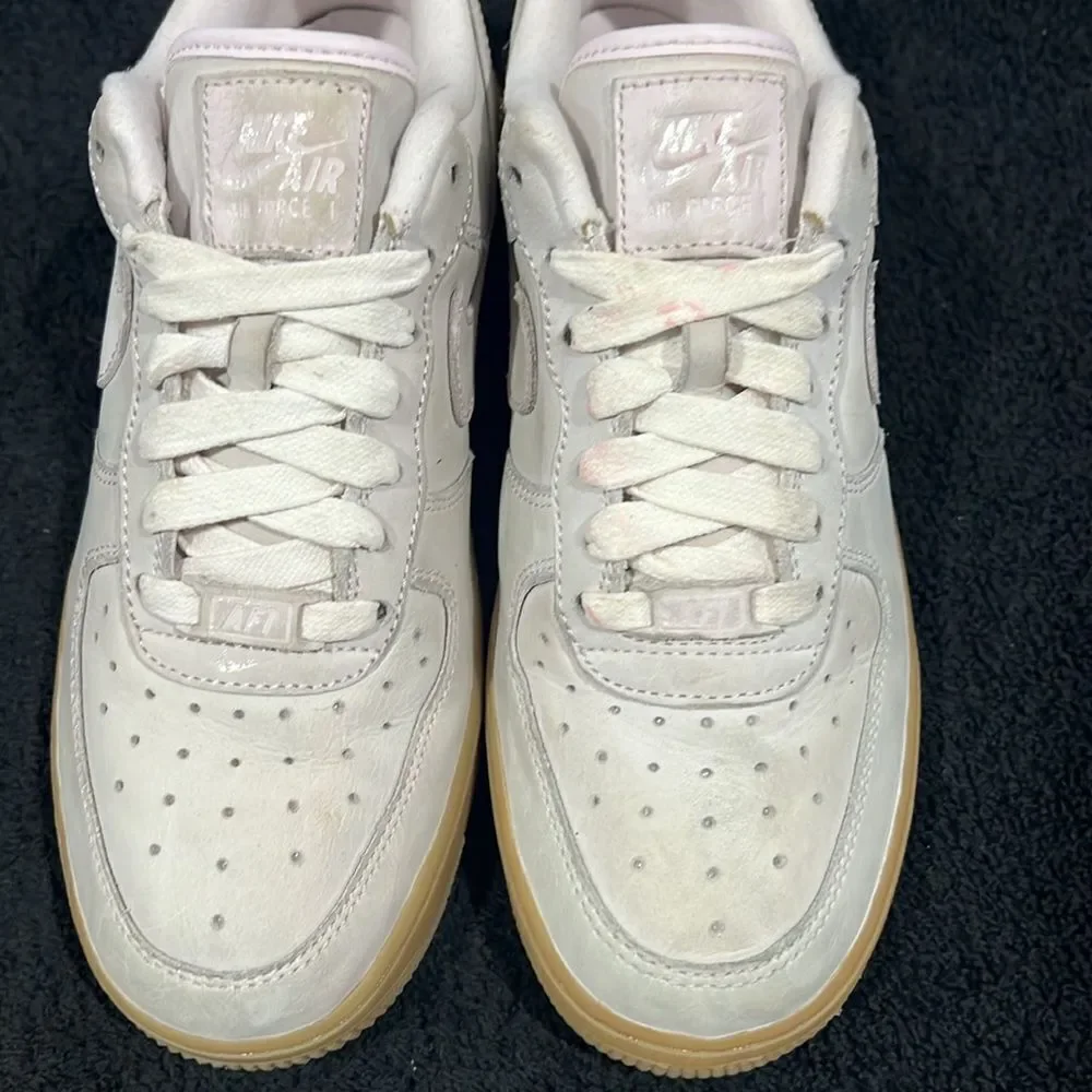 🔥‎ NIKE Air Force 1 Low PRM MF Pearl Pink /Gum Women Sz 7.5 - EXCELLENT